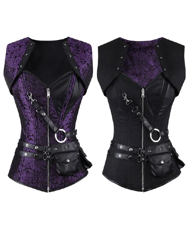 corset for summer threads-Naneelia Gothic Overbust Reversible Corset