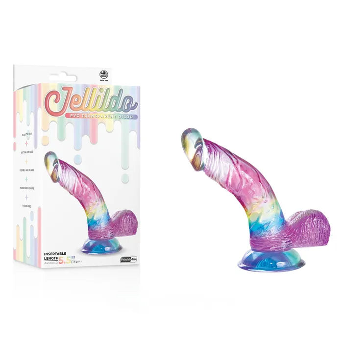 One-of-a-kind dildo-Jellido 14cm Curved Dildo - Clear Coloured