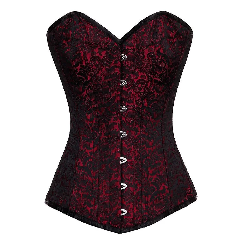 corset with flared lattices-Ganna Longline Overbust Corset