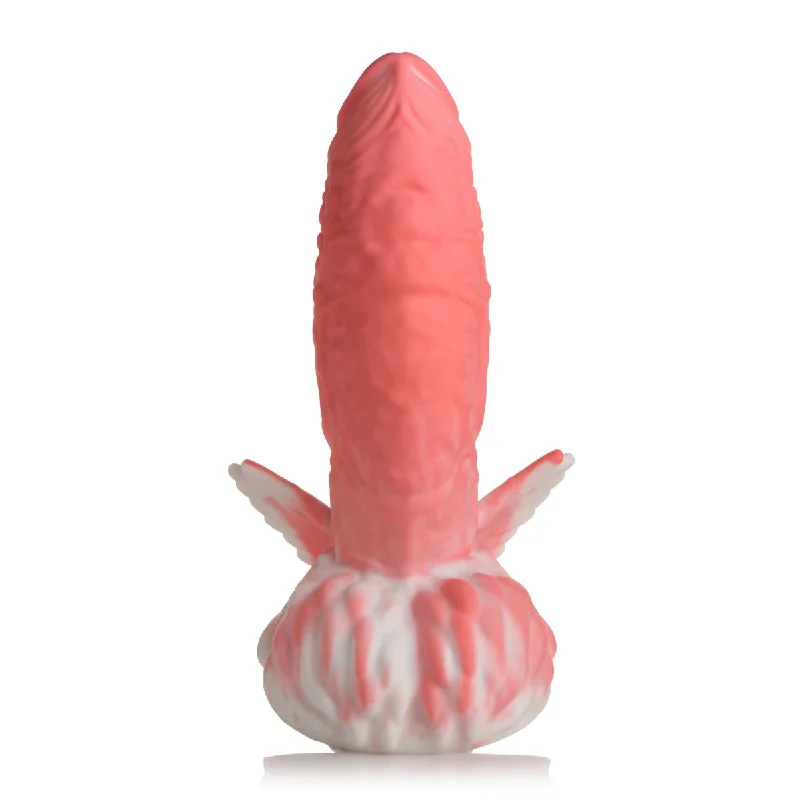 Artisan-crafted dildo-Creature Cocks Pegasus Pecker Winged Silicone Dildo Pink White