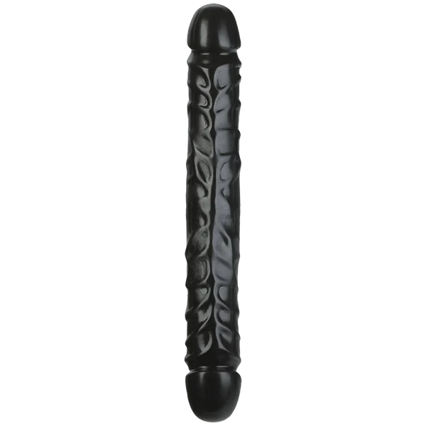 vibrating cock ring for enhanced stamina and endurance-Doc Johnson 12 inch JR Veined Double Header