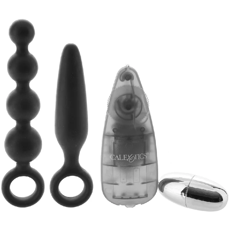 sexy satin lingerie for intimate moments-Booty Call Vibro Kit in Black