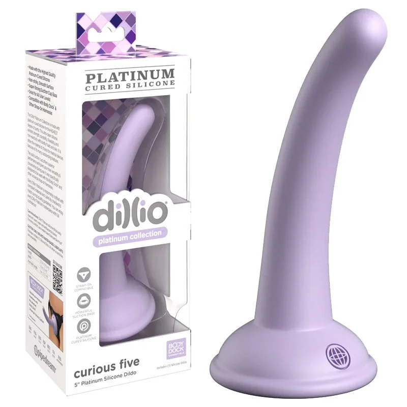 Signal-boosted dildo-Dillio Platinum Curious Five - Purple - Purple 12.7 cm (5'') Dong