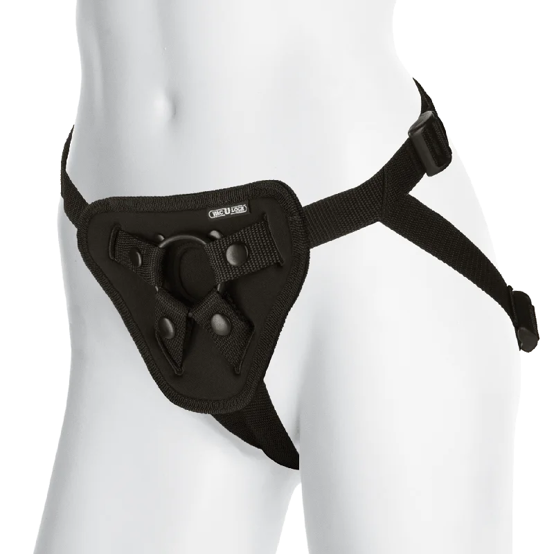 Quiet Feel Solo Masturbator-Vac-U-Lock Platinum - Luxe Harness - With Plug