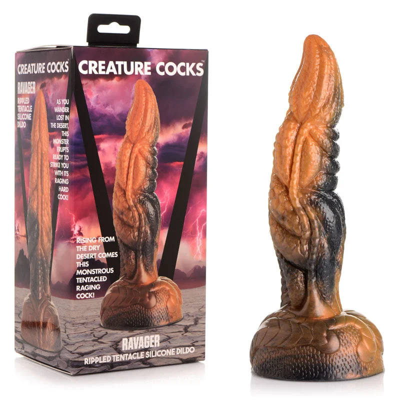 Circuit-board dildo-Creature Cocks Ravager Rippled Tentacle Silicone Dildo