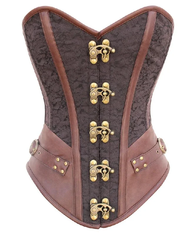 corset for burlesque fibers-Swan Instant Shape Steampunk Overbust Corset with Curved Hem