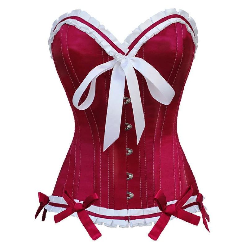 corset with layered strands-Merlene Burlesque Corset