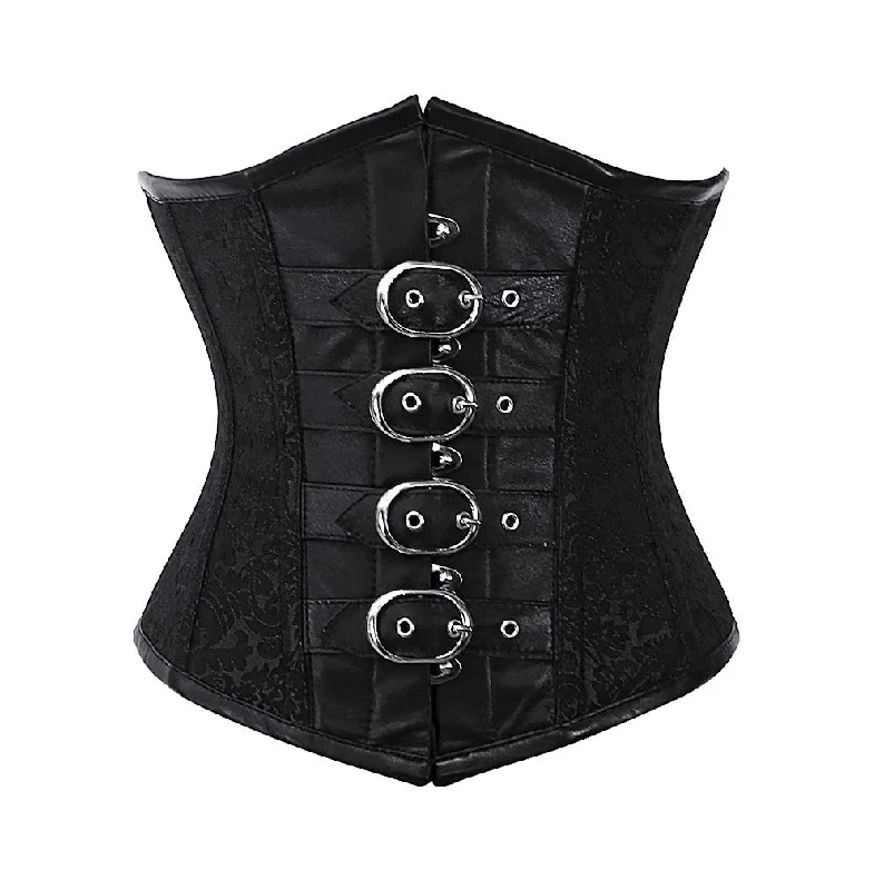 corset for dance threads-Frnace Black Gothic Underbust Corset