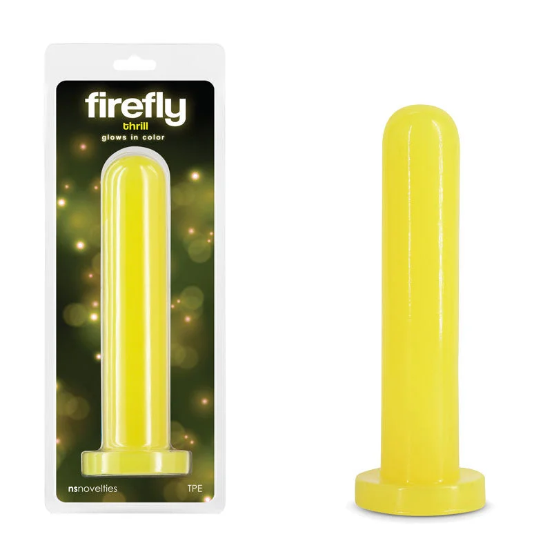 Electron-light dildo-Firefly - Thrill - Yellow - Large - Glow in Dark Yellow 19.3 cm Large Dildo