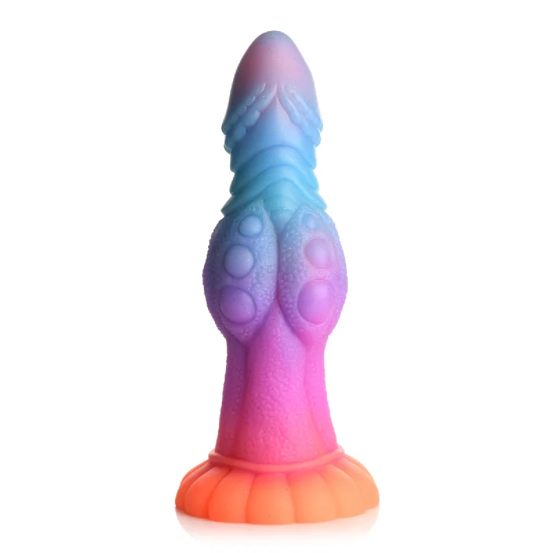 Upcycled dildo-Creature Cocks Galactic Cock Alien Creature Glow In The Dark Silicone Dildo Blue Pink Purple