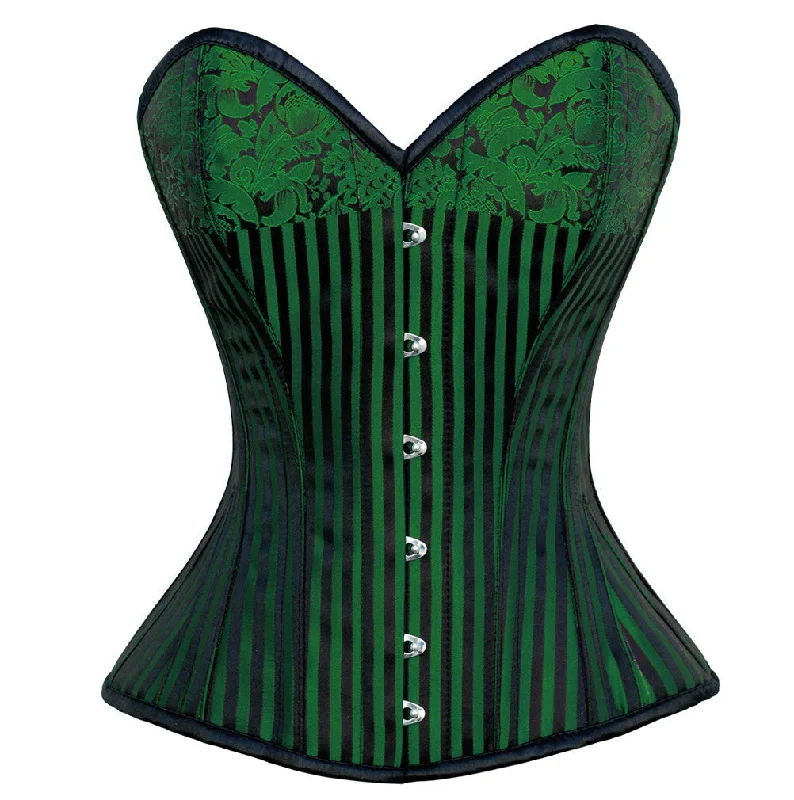 corset with structured strands-Veronica Brocade Overbust Corset