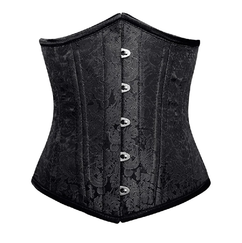 corset with velvet patterns-Katrin Brocade Waist Training Corset