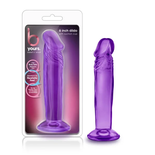 Mass-market dildo-B Yours Sweet n Small 6'' Dildo Purple