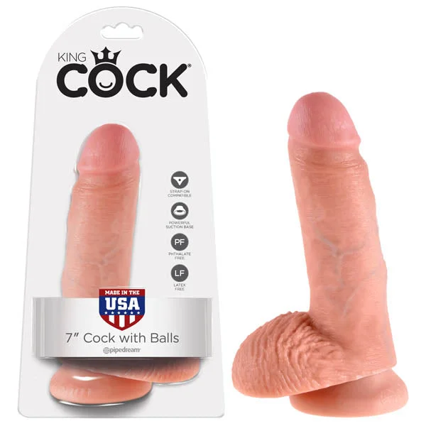 Punk-raw dildo-King Cock 7'' Cock With Balls Flesh 17.8cm Dildo