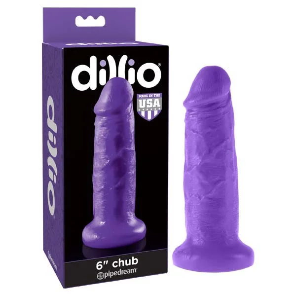 Riveted dildo-Dillio 6'' Dildo Chub - Purple