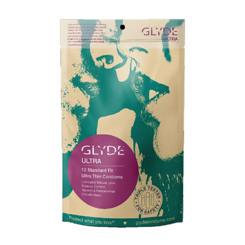 vibrating cock ring for longer-lasting orgasms-Glyde Ultra Super-Thin Condoms