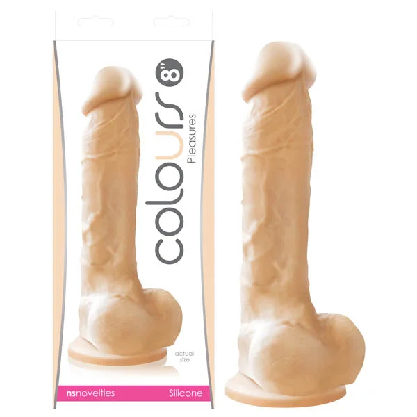 Suction-sealed dildo-Colours Pleasures 8" Realistic Dong