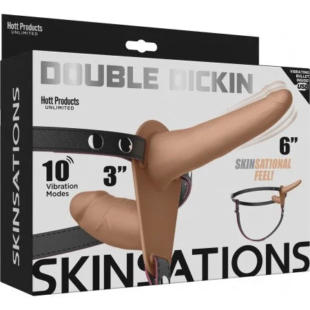 vibrating prostate toy for men with adjustable vibration speeds-HOTT PRODUCTS - Skinsations Double Dickin