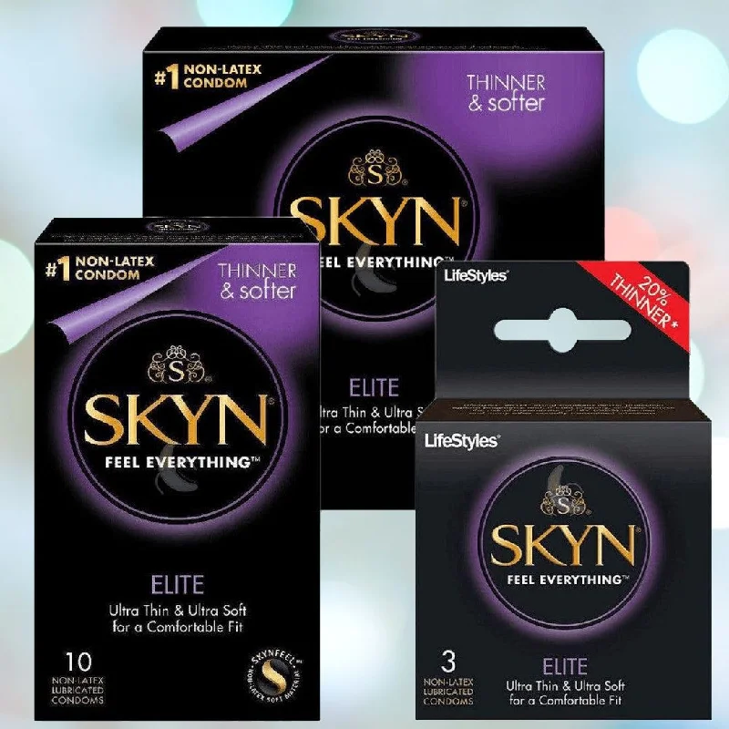 vibrating anal toy for deep internal stimulation-LifeStyles SKYN Elite Condoms (Latex-Free)