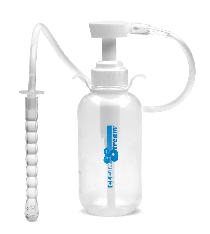 waterproof vibrating butt plug for underwater fun-Pump Action Enema Bottle With Nozzle