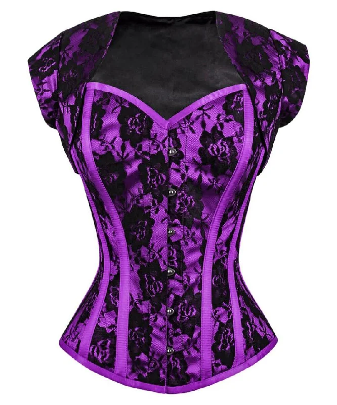 corset with plunging nets-Nainsey Overbust Corset with Bolero Jacket