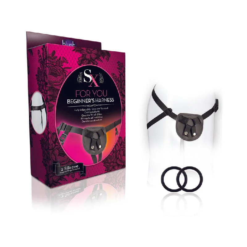 vibrating anal toy with quiet vibrations for discreet pleasure-Blush SX For You Beginners Harness