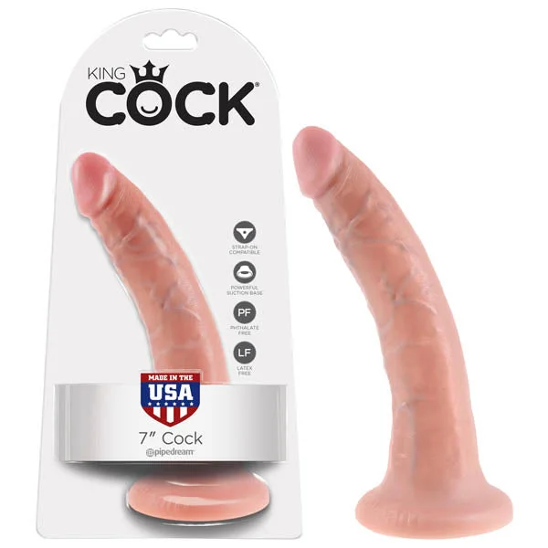 Floor-based dildo-King Cock 7'' Cock - Flesh 17.8 cm (7'') Dong