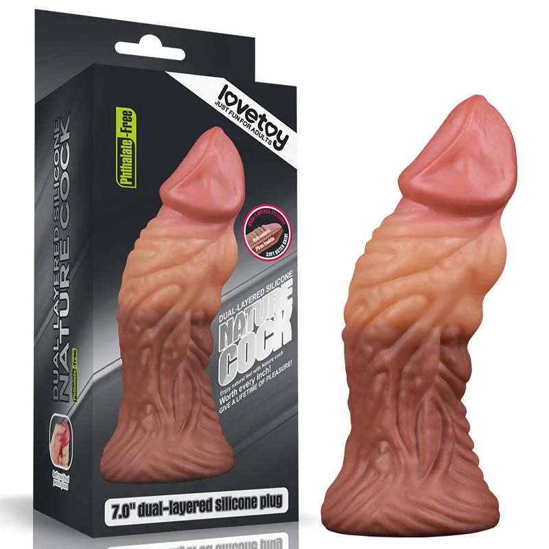 Infrared-warm dildo-Nature Cock  7" Dual Layered Fantasy Dildo