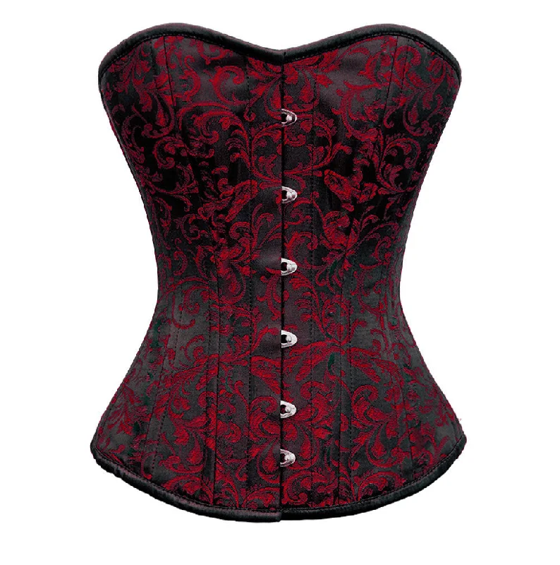 corset for gothic strands-Sherone Brocade Overbust Waist Training Corset