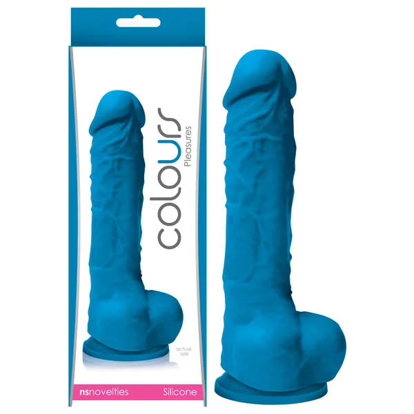 Vacuum-packed dildo-Colours Pleasures 5" Blue Dong