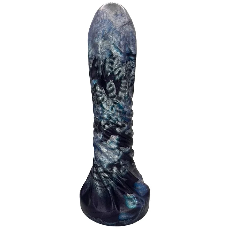 Astrology-inspired dildo-6.75" Helios Spiral Silicone Dildo - Night Shift