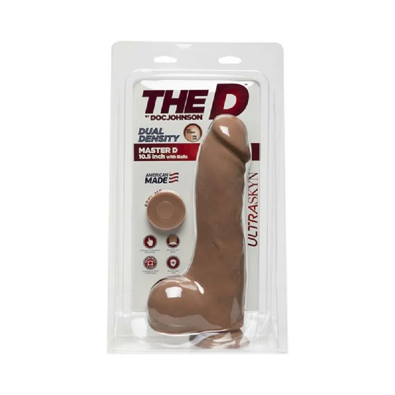 vibrating anal plug for extended wear and pleasure-The Master D W/balls 10.5 Caramel