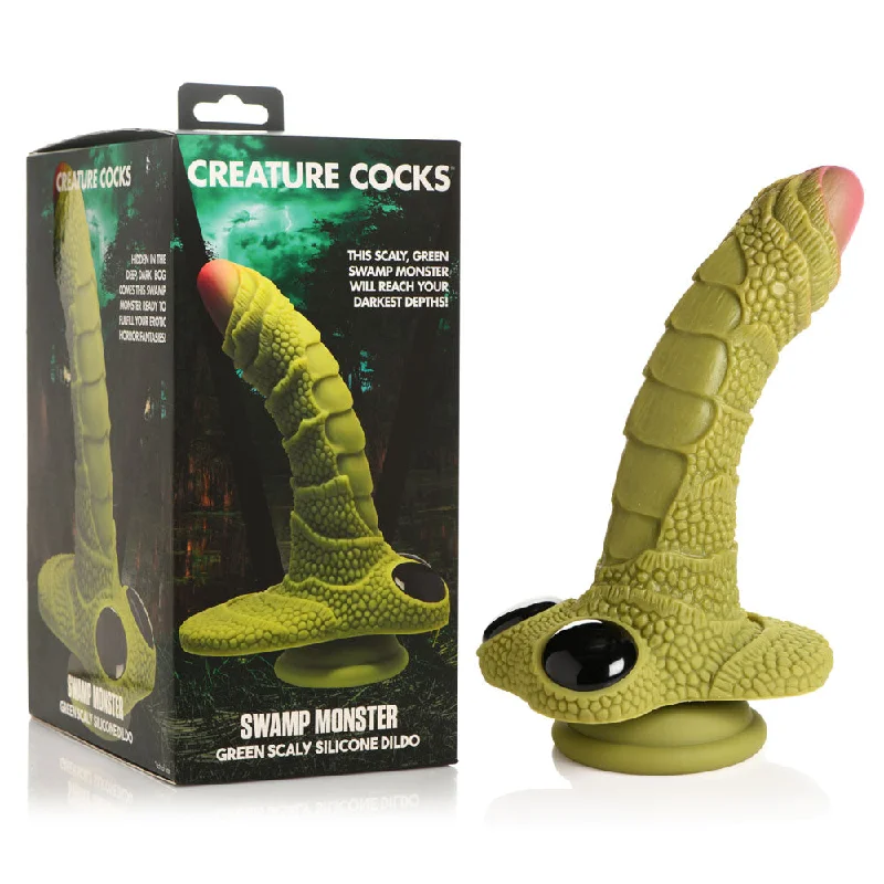 Welded-joint dildo-Creature Cocks Swamp Monster - Green 23.9 cm Fantasy Dildo