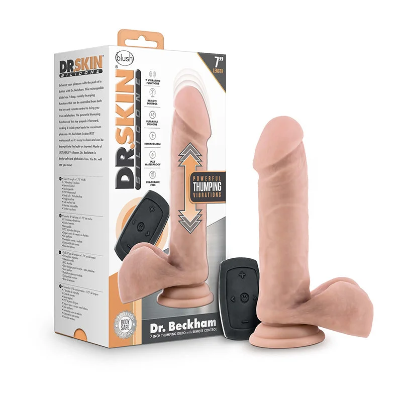 vibrating dildo with suction base for hands-free fun-Dr. Skin Dr.Beckh Thum Dild W/RC Sil 8 V