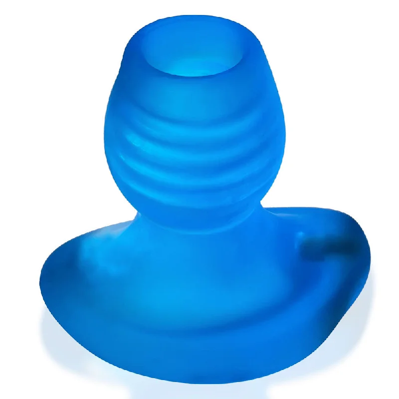 Non-Sticky Touch Masturbator-Glow Hole 2 Butt Plug - Large - Blue Morph