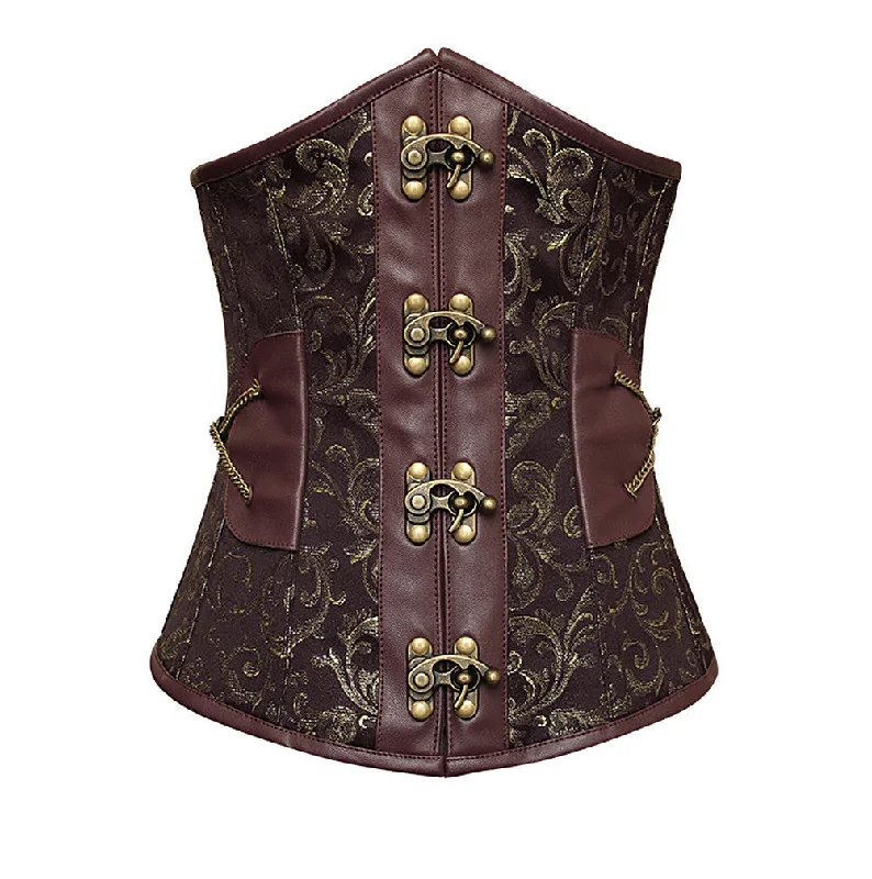 corset with plunging lattices-Fritzi Steampunk Corset