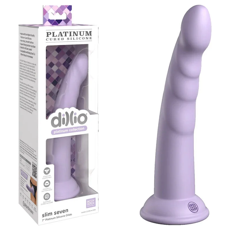 Hand-assembled dildo-Dillio Platinum Slim Seven - Purple