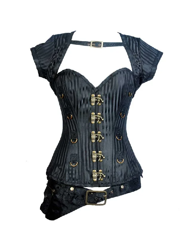 corset with plunging threads-Vandersey Steampunk Overbust Corset