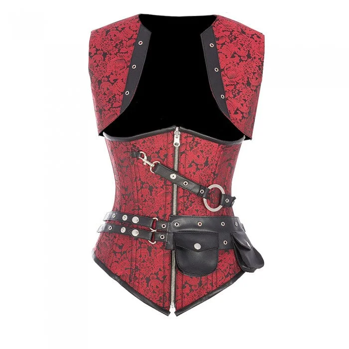 corset with lace yarns-Watts Gothic Underbust Reversible Corset