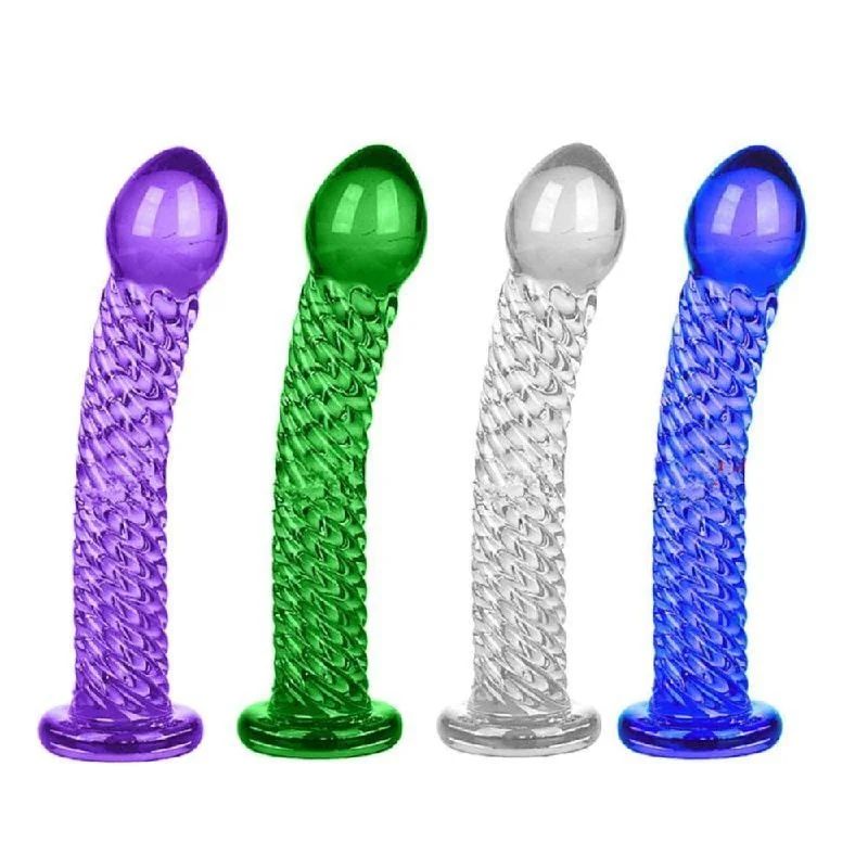 Prototype dildo-Scaly Glass Colored 7" Stimulation Dildo |/| Training