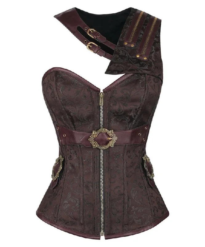 corset for evening yarns-Nyusha Steampunk Overbust Corset with Bolero