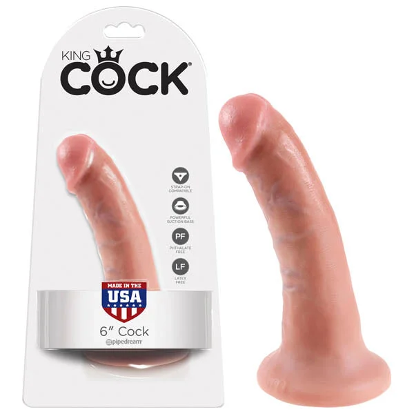 Baroque-ornate dildo-King Cock 6'' Flesh 15.2cm Dong