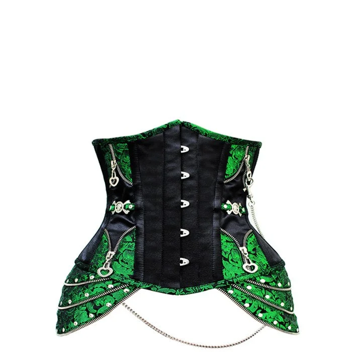 corset with lace patterns-Preslee Gothic Underbust Corset