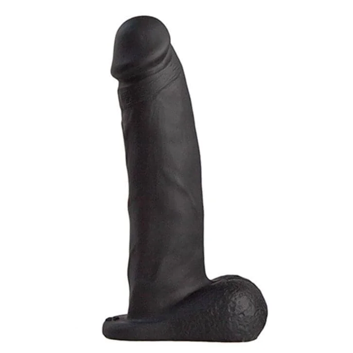 Watercolor-wash dildo-5.75" Realistic Silicone Dildo - Black