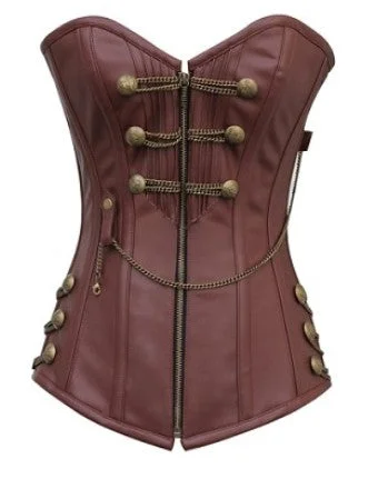 corset with studded strands-Beth Steampunk Overbust Corset