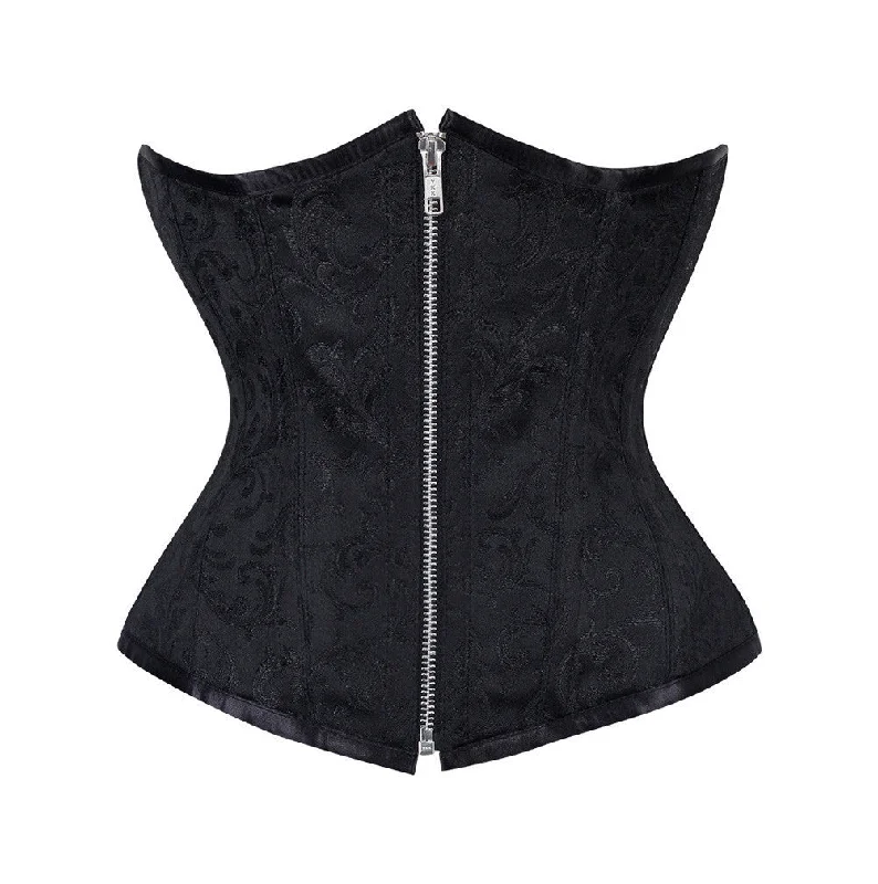 corset with asymmetrical threads-Jones Brocade Underbust Corset