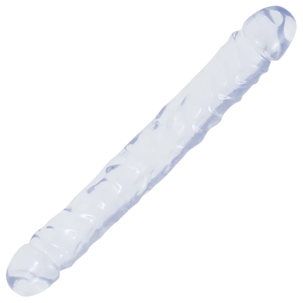 Pinched dildo-Doc Johnson Crystal Jellies JR 12 inch Double Dong