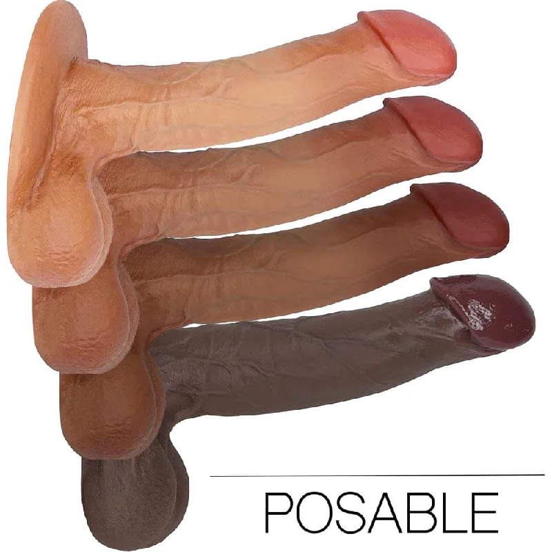 Libra-balanced dildo-7" SoReal Posable Plus - Floating Balls Realistic Dual Density Dildo