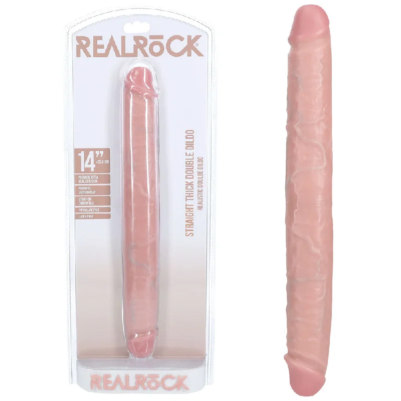 Aries-bold dildo-REALROCK 35cm Thick Double Dildo - Flesh