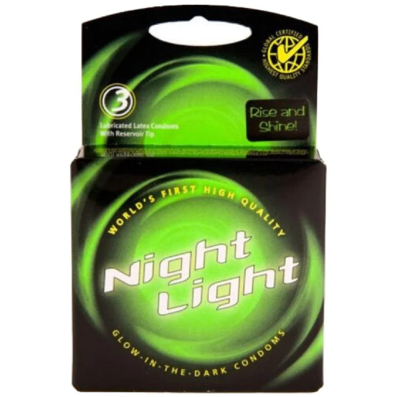 vibrating cock sleeve for improved performance during intercourse-Glow-in-the-Dark Condoms by Night Light